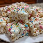 funfetti marshmallow popcorn treats