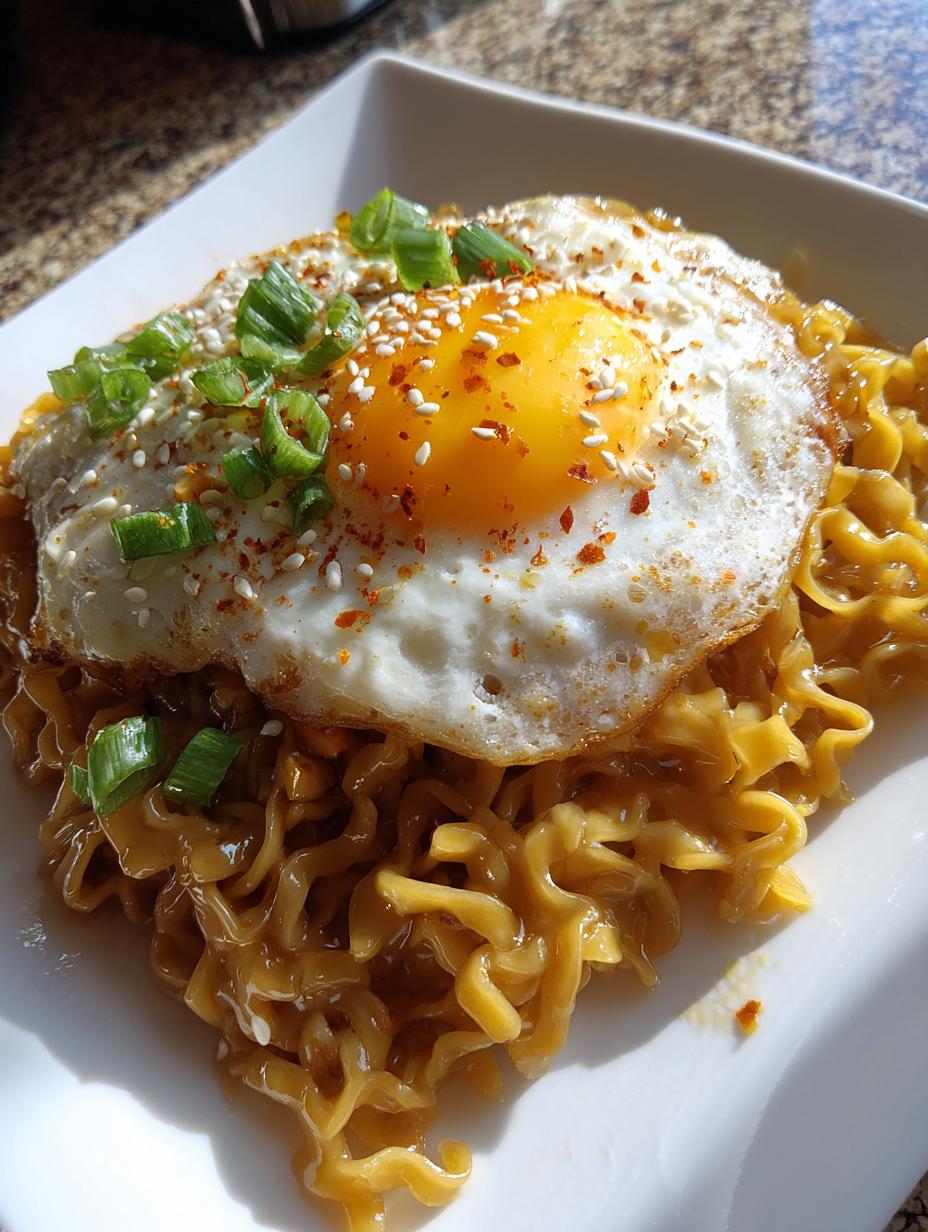 garlic butter ramen noodles - detail 2