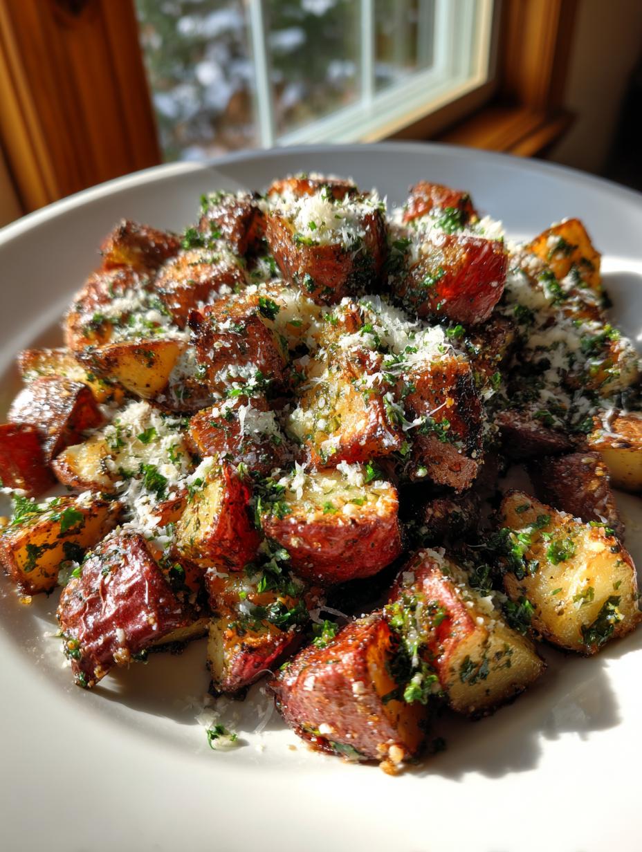 garlic parmesan roasted potatoes - detail 2