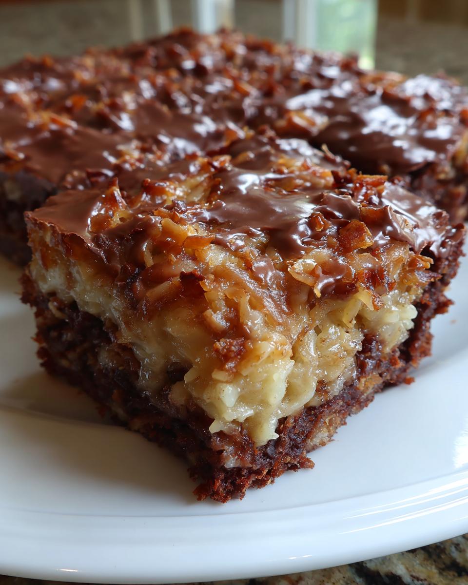 Amazing 350 calorie german chocolate poke cake 4 german chocolate poke cake - detail 1