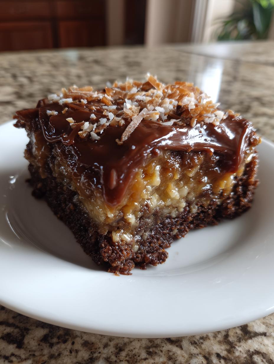 Amazing 350 calorie german chocolate poke cake 5 german chocolate poke cake - detail 2