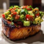 grilled salmon with avocado salsa