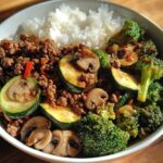 ground beef rice bowl
