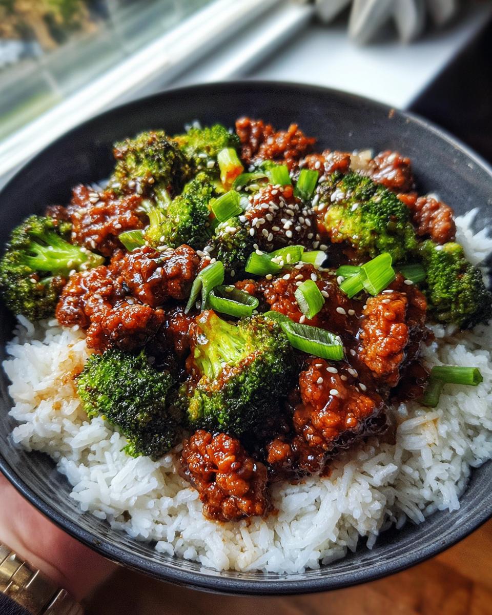 honey garlic ground beef - detail 1