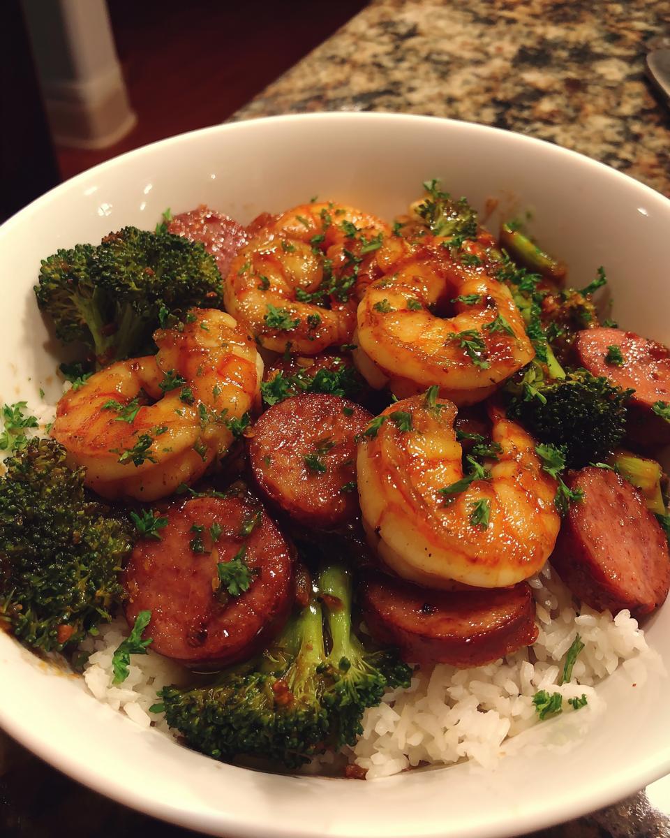 honey garlic shrimp and broccoli - detail 2