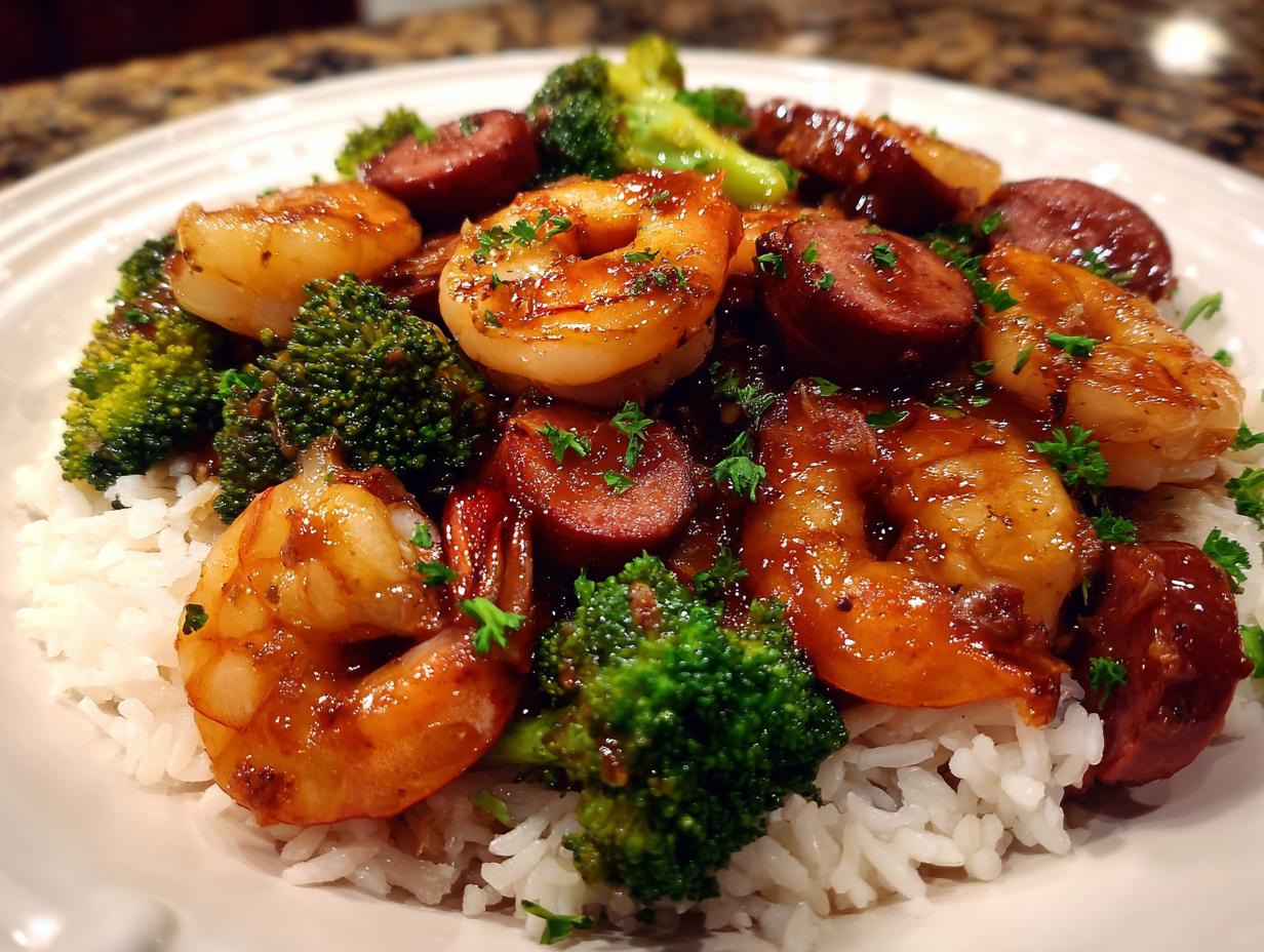 Amazing honey garlic shrimp and broccoli 35 min