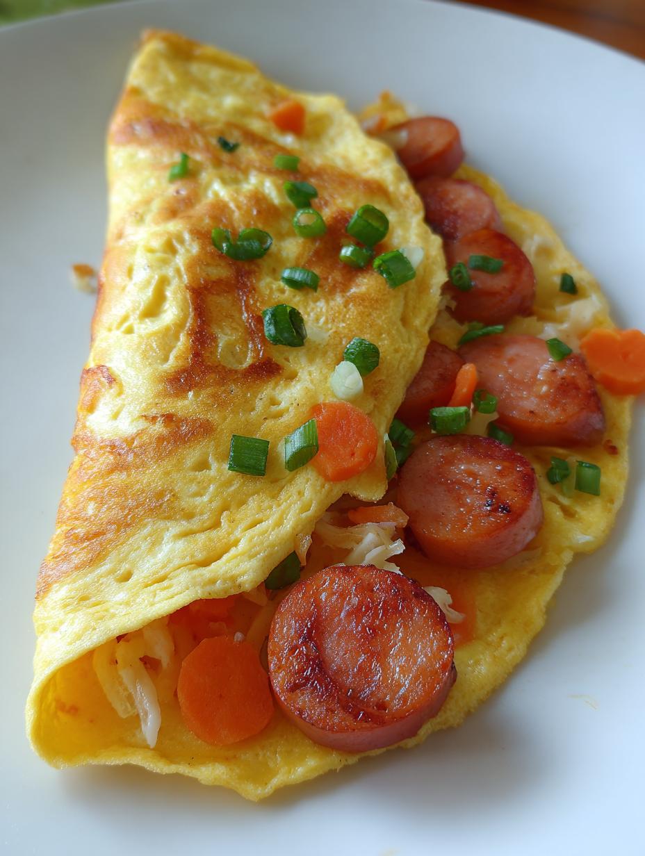 hot dog fried rice omelette - detail 2
