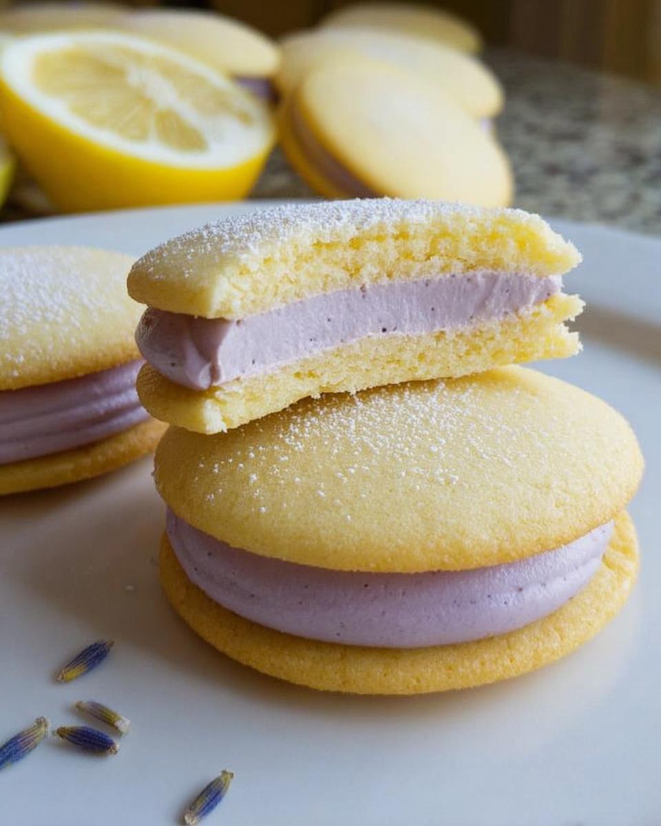 lemon lavender sandwich cookies - detail 1