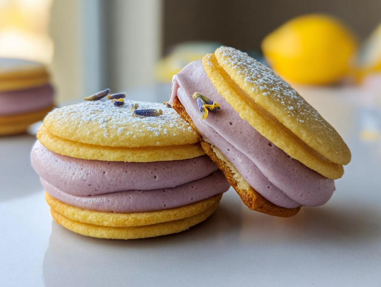 Amazing lemon lavender sandwich cookies in 8 steps