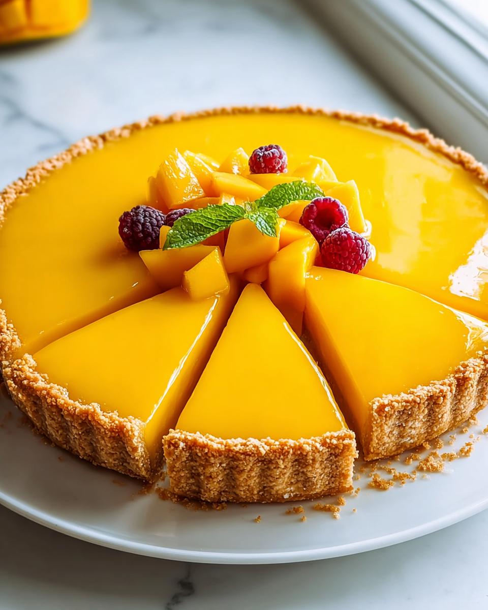mango curd tart - detail 1