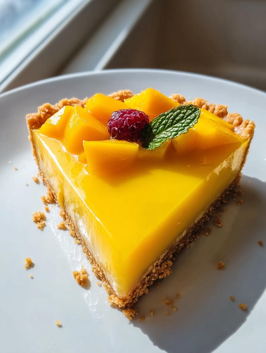 mango curd tart - detail 2