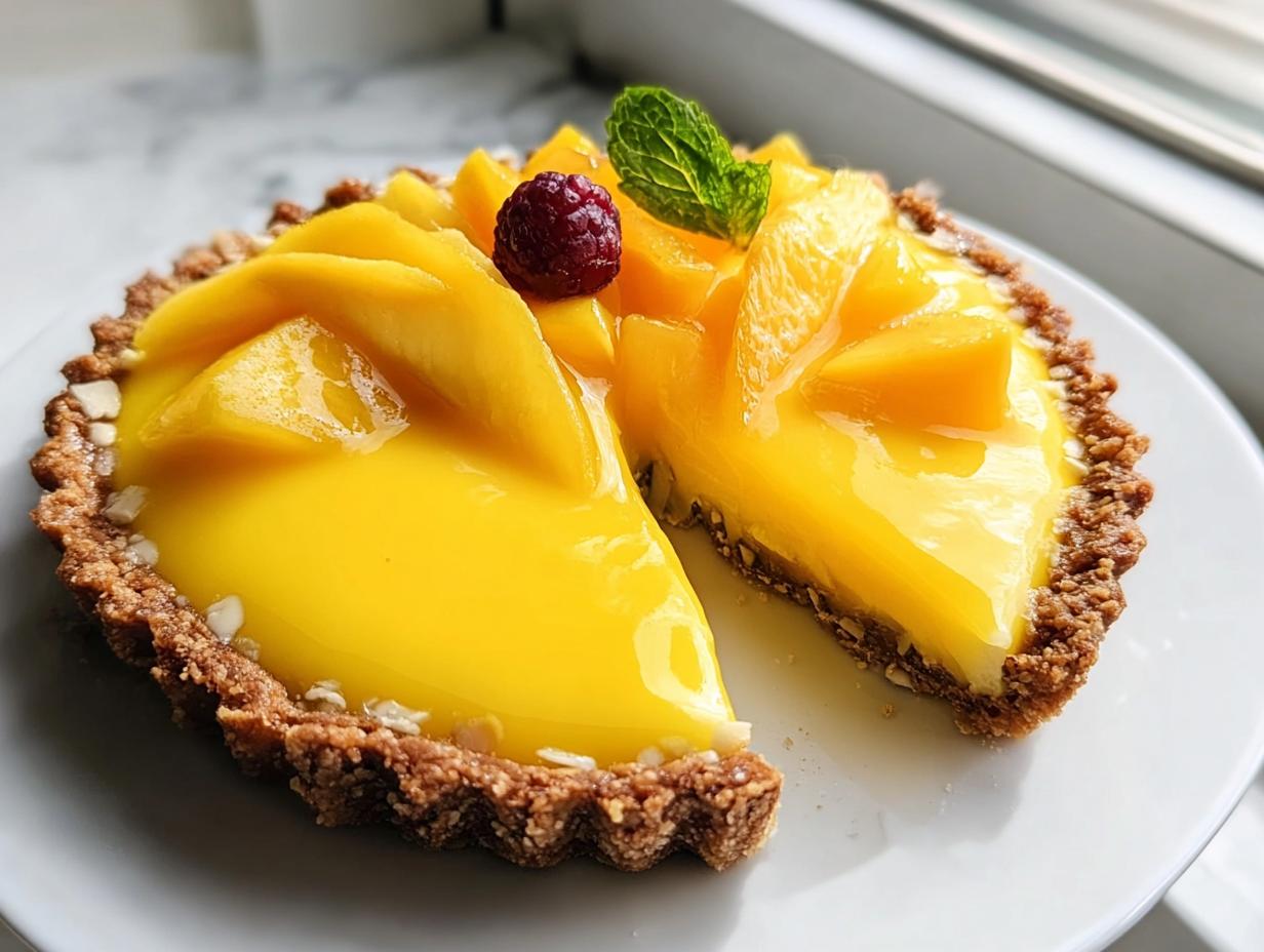 Foolproof 1-step mango curd tart delight