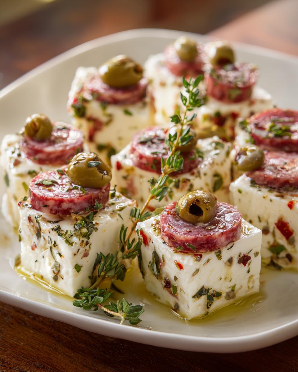 Stunning marinated cheese appetizer in 4 easy steps 4 marinated cheese appetizer - detail 1