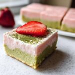 matcha strawberry bars