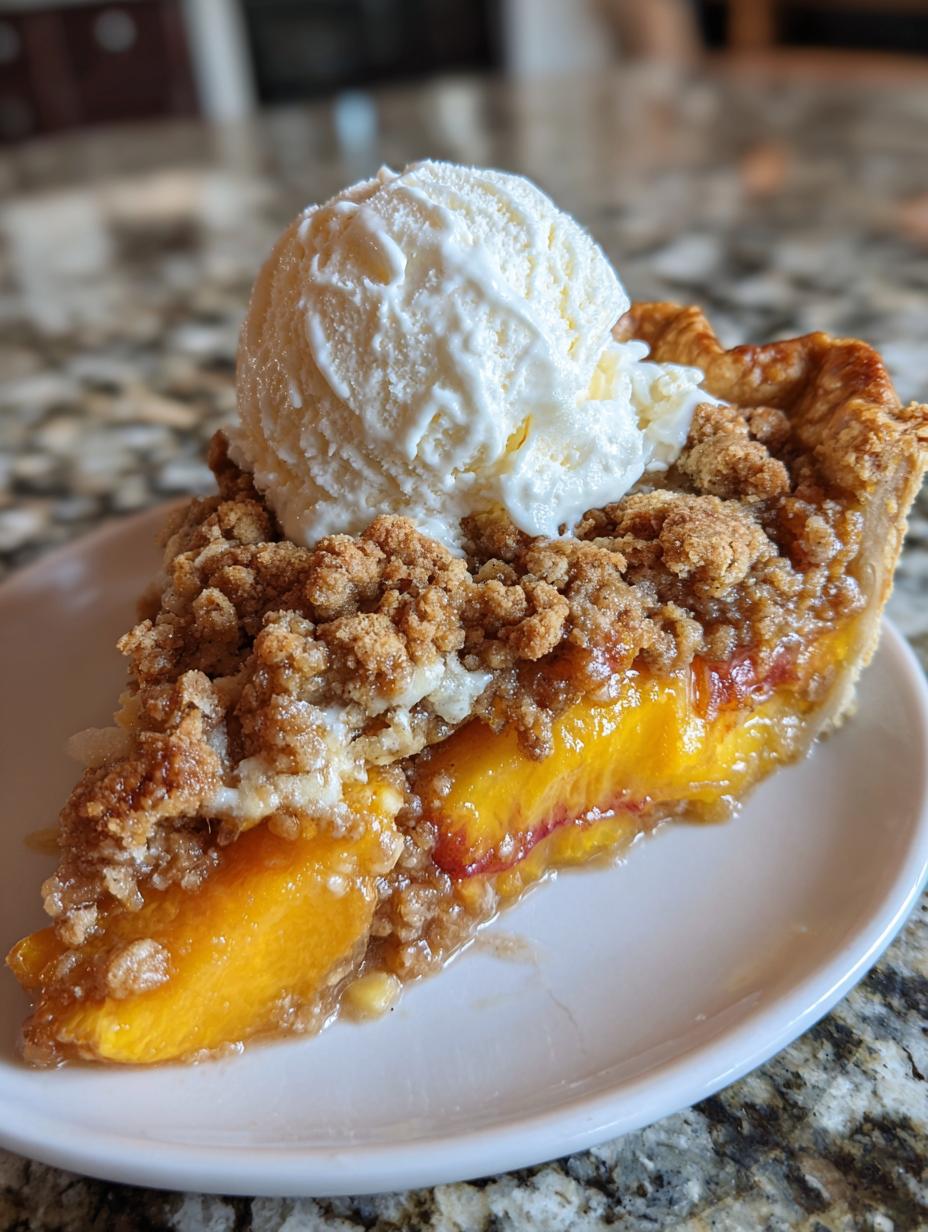 peach crumble pie - detail 2