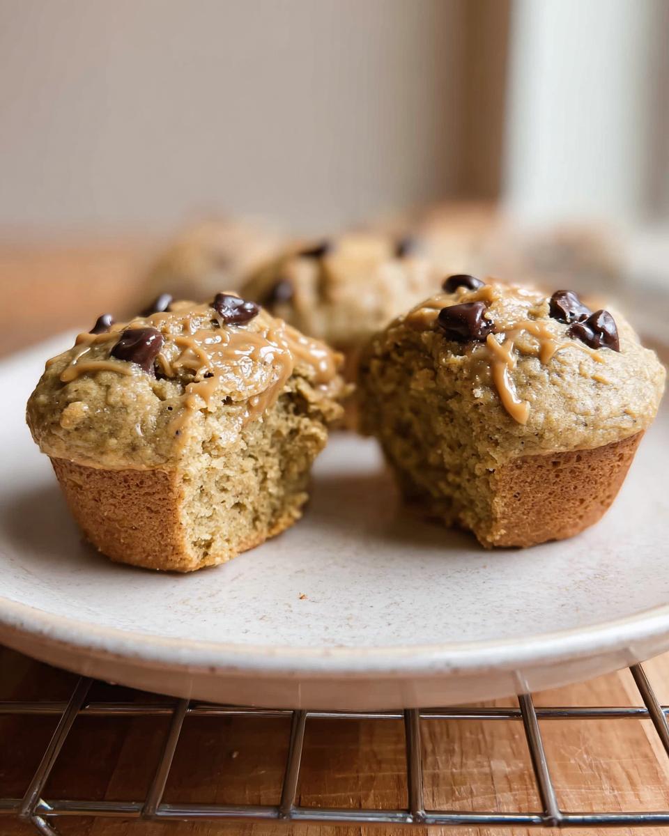 peanut butter banana muffins - detail 1