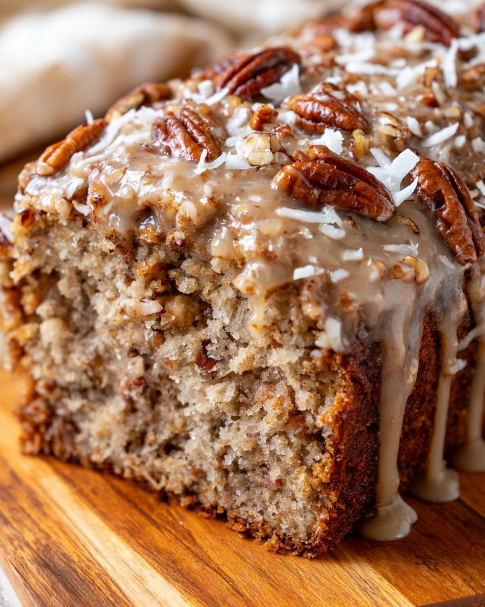 pecan praline cake - detail 1