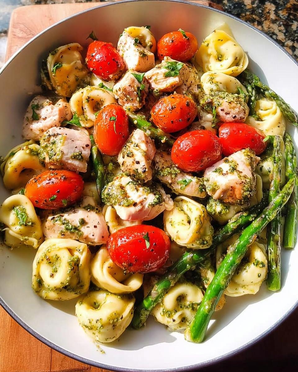 pesto chicken tortellini - detail 1