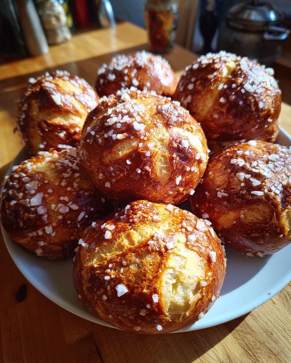 pretzel buns - detail 1