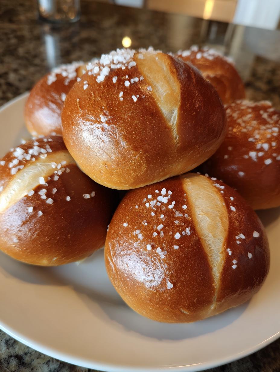 pretzel buns - detail 2