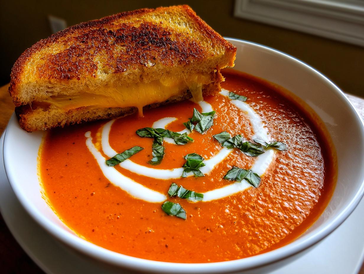 Amazing roasted tomato soup in 45 minutes