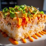salmon sushi bake