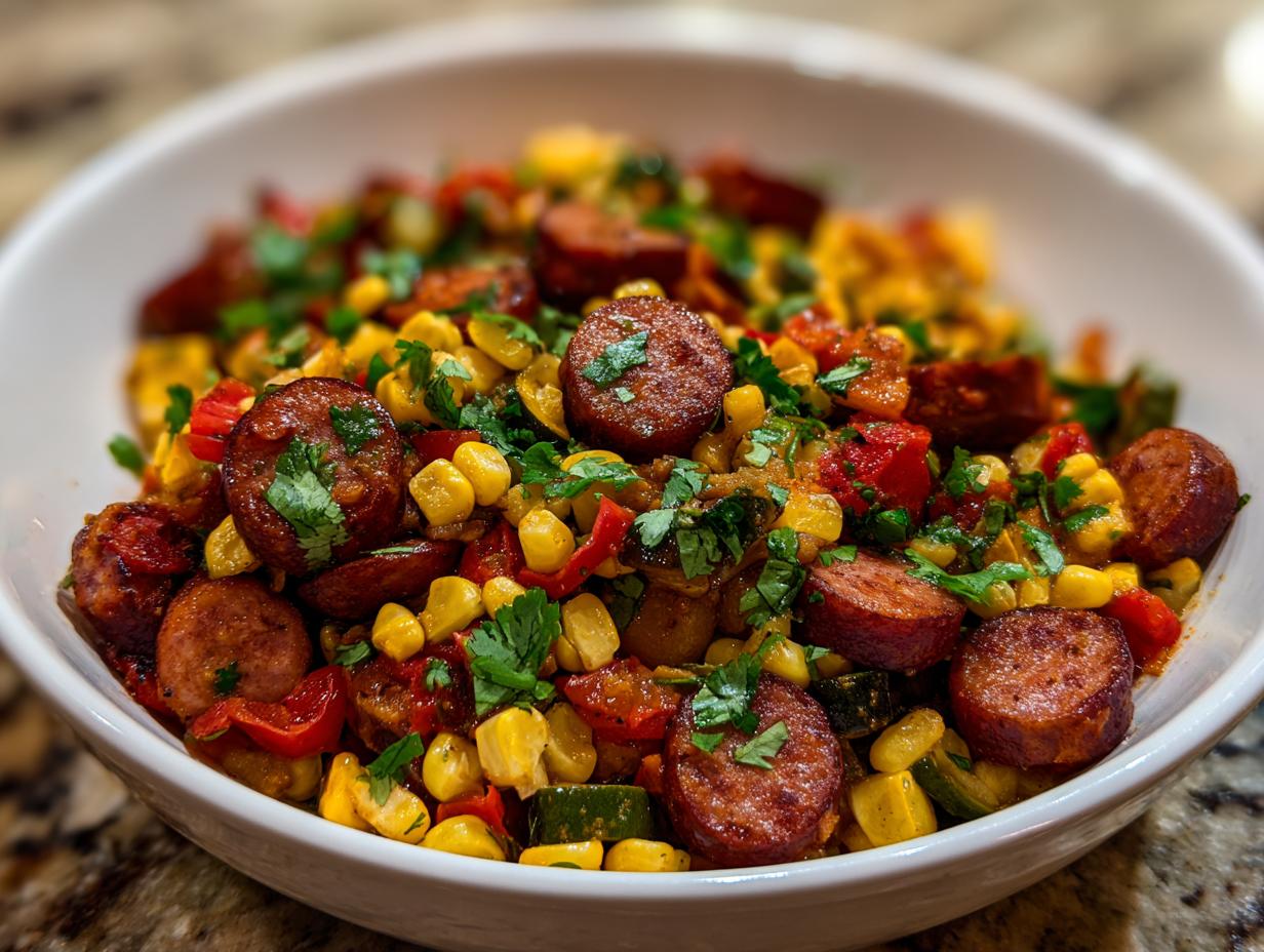 Amazing 5-Step Sausage and Vegetable Skillet