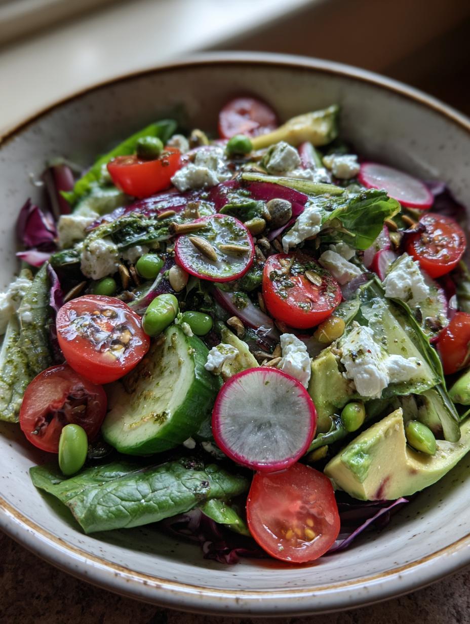 spring farmers market salad - detail 2