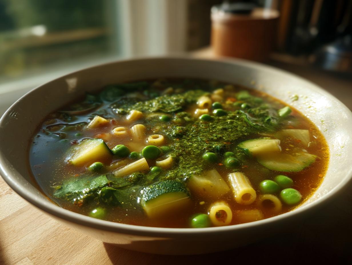 Amazing 280-cal spring vegetable minestrone