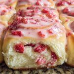 strawberries and cream sweet rolls