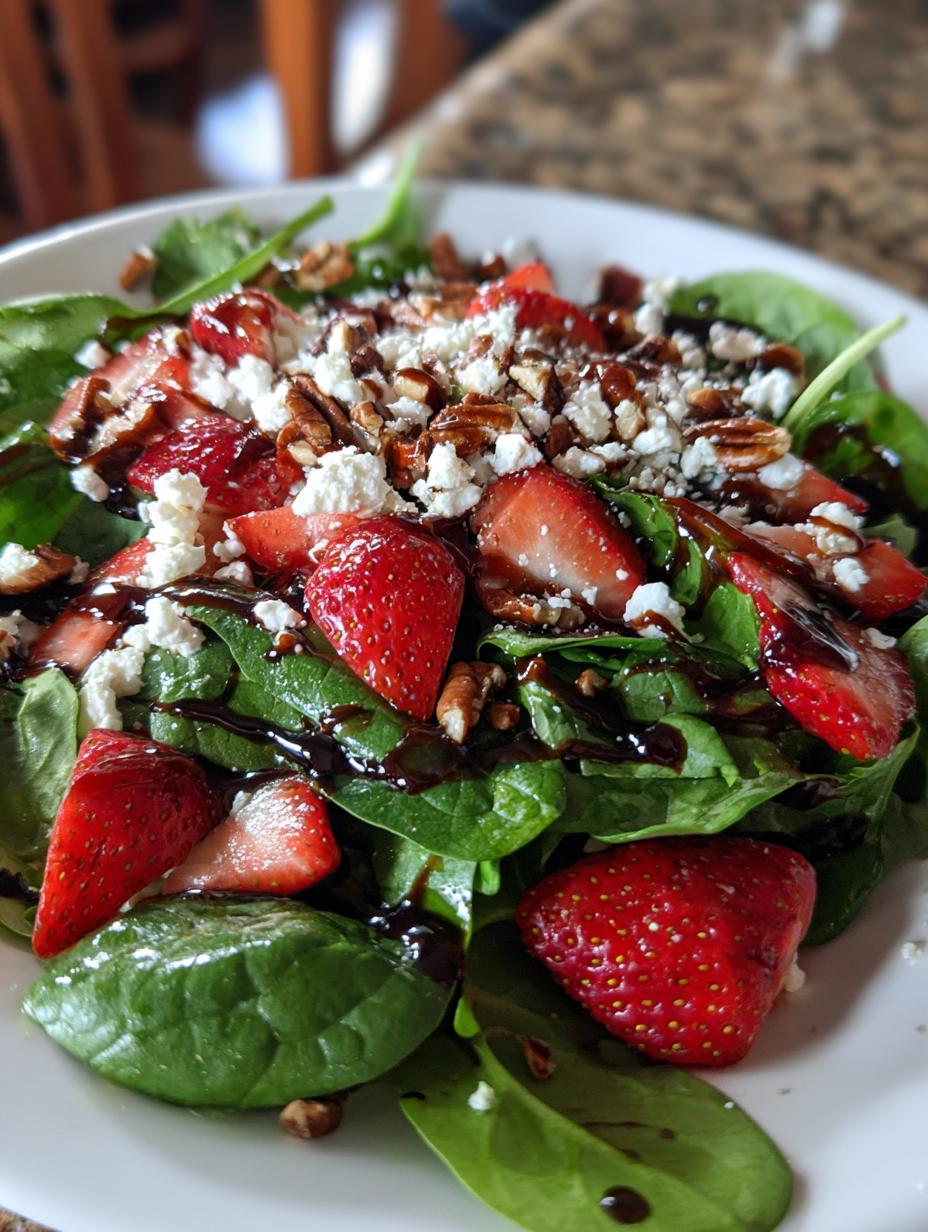 Amazing 15-Minute Strawberry Spinach Salad 5 strawberry spinach salad - detail 2