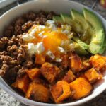 sweet potato beef bowl