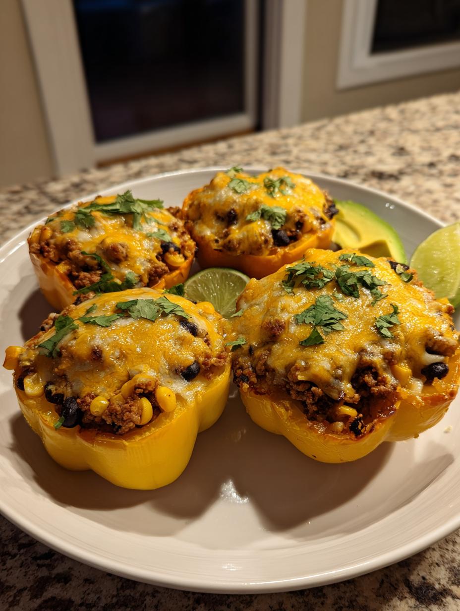 taco stuffed peppers - detail 2