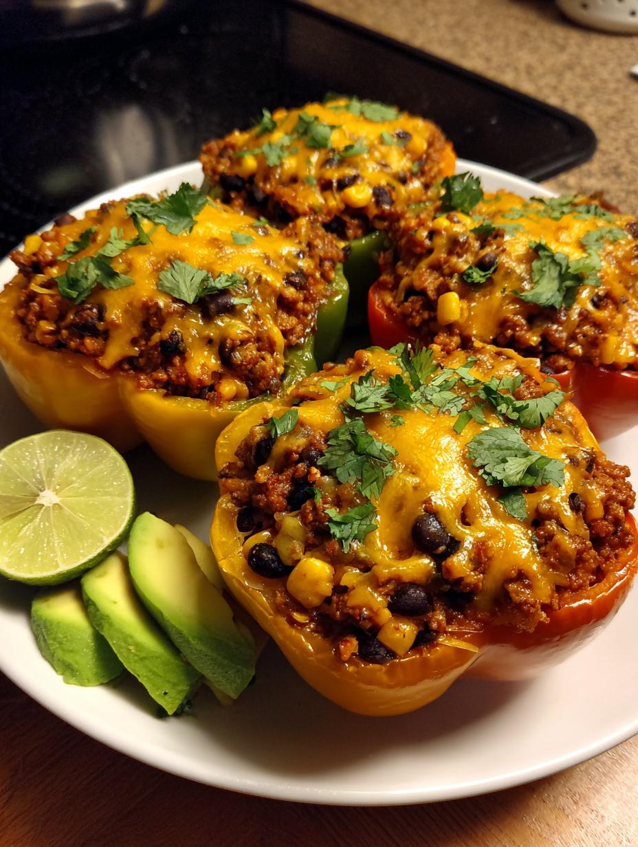 taco stuffed peppers - detail 3