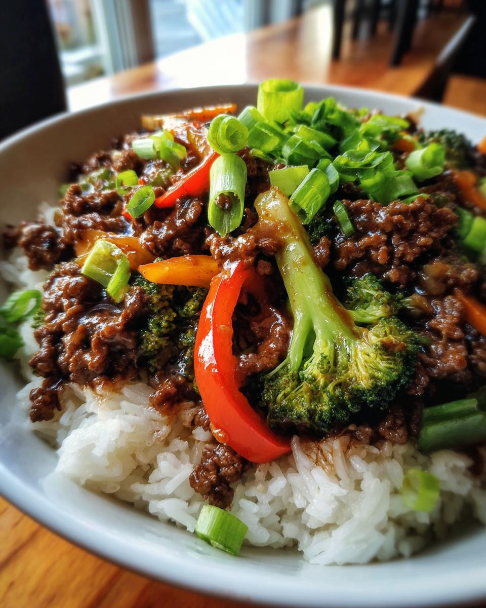 teriyaki ground beef stir fry - detail 1