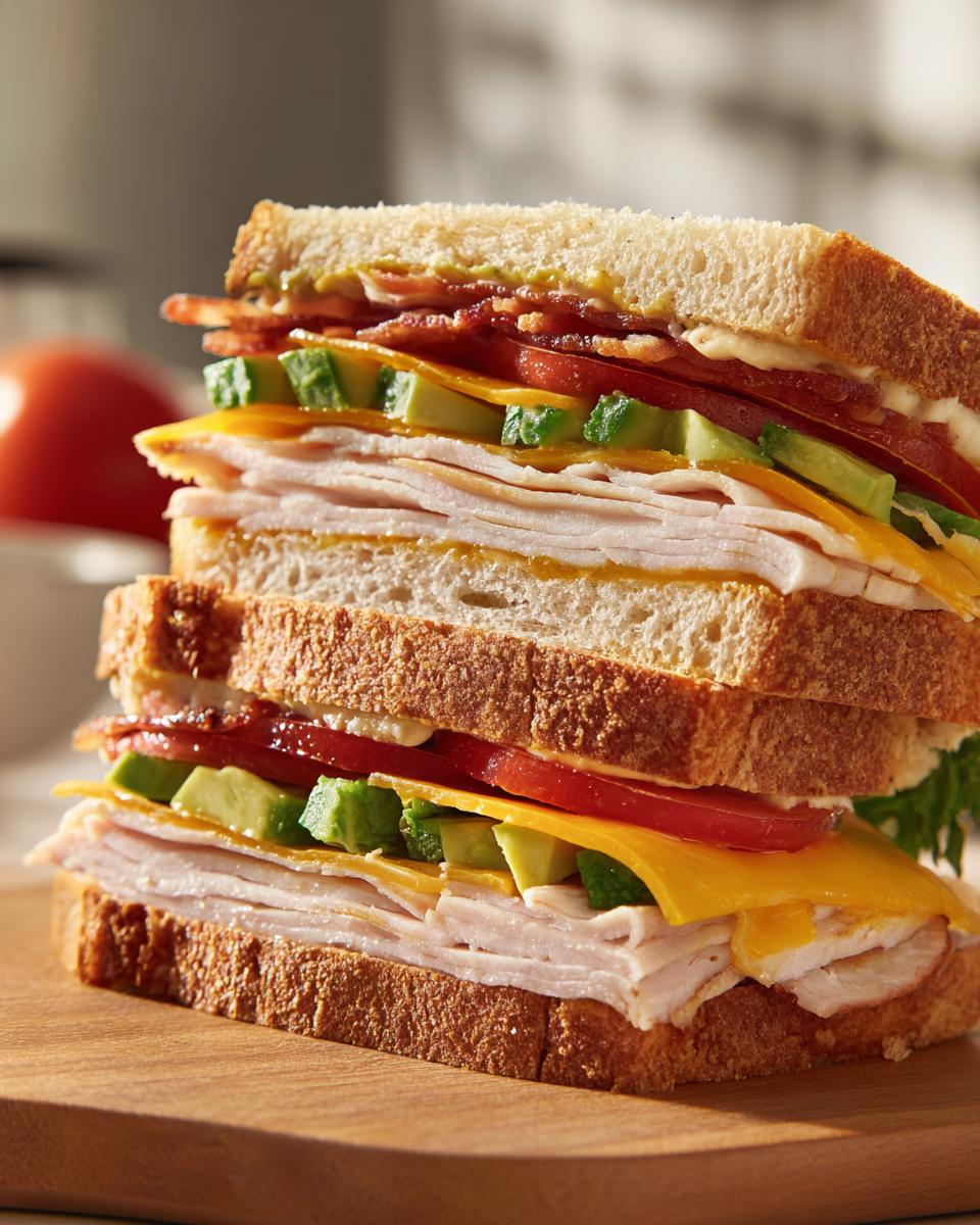 turkey club sandwich - detail 1