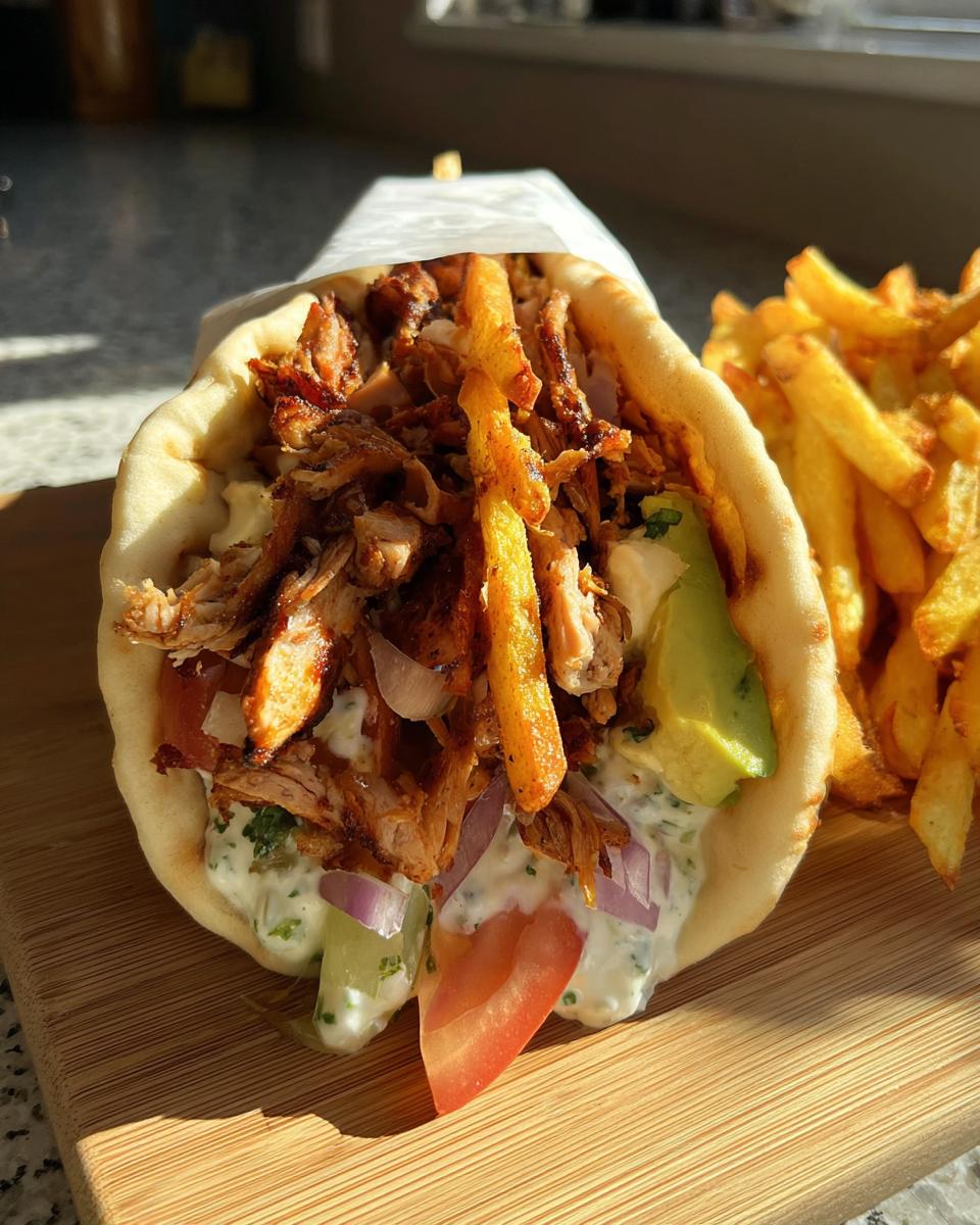 Air Fryer Chicken Gyros with Avocado Tzatziki - detail 1