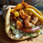 Air Fryer Chicken Gyros with Avocado Tzatziki