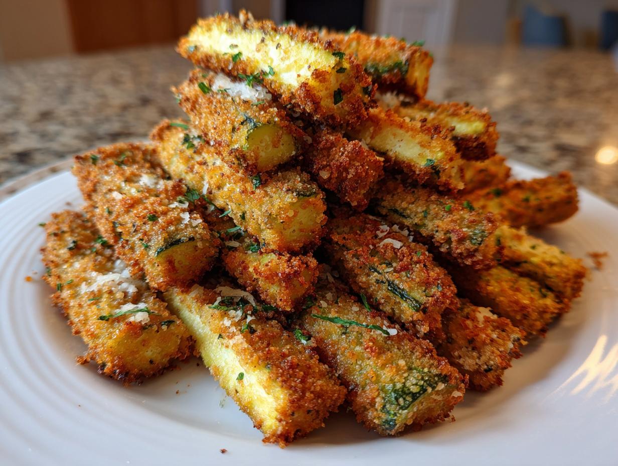 Amazing 10 minute Air Fryer Crispy Zucchini Fries