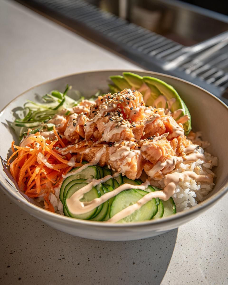 Baked Salmon Sushi Bowl Easy Dinner - detail 1