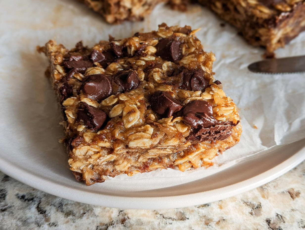 Amazing 1 Banana Oatmeal Bars Easy Healthy Snack