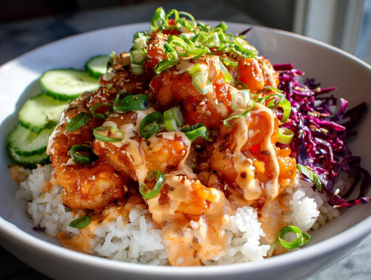 Amazing 20-Min Bang Bang Shrimp Rice Bowl Easy Dinner