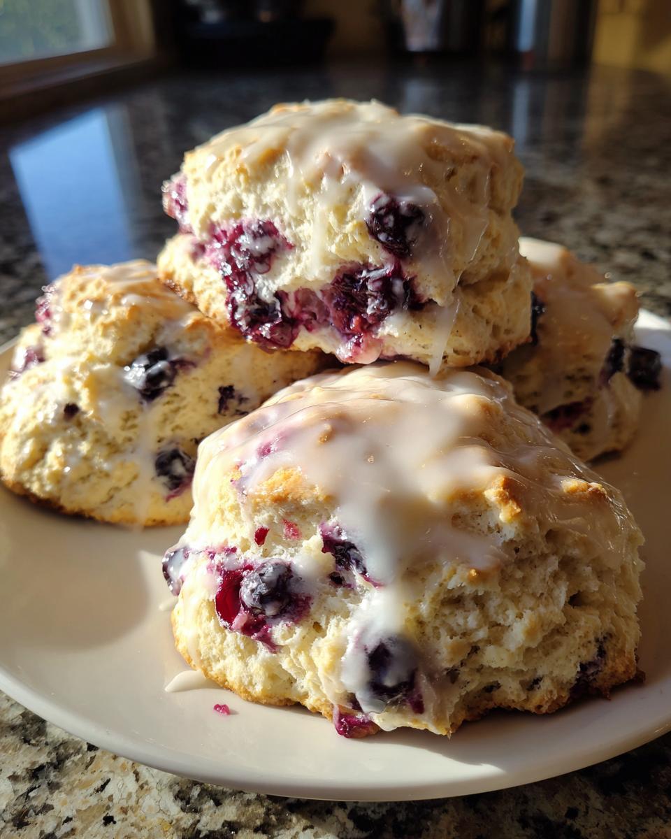 Amazing 8 Blueberry Biscuits with Fresh Lemon Glaze 4 Blueberry Biscuits with Fresh Lemon Glaze - detail 1