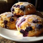 Blueberry Biscuits with Fresh Lemon Glaze