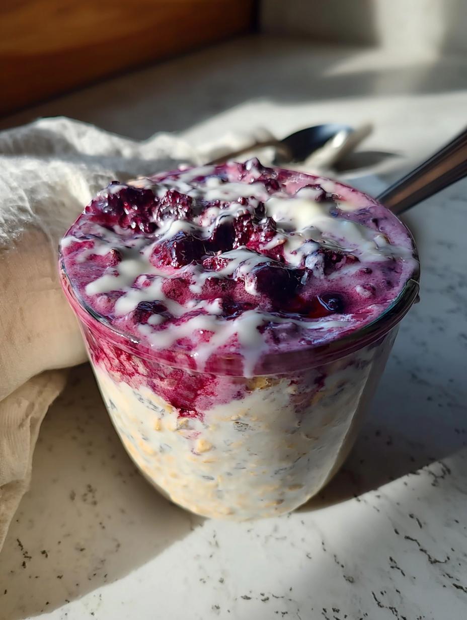 Blueberry White Chocolate Overnight Oats - detail 2