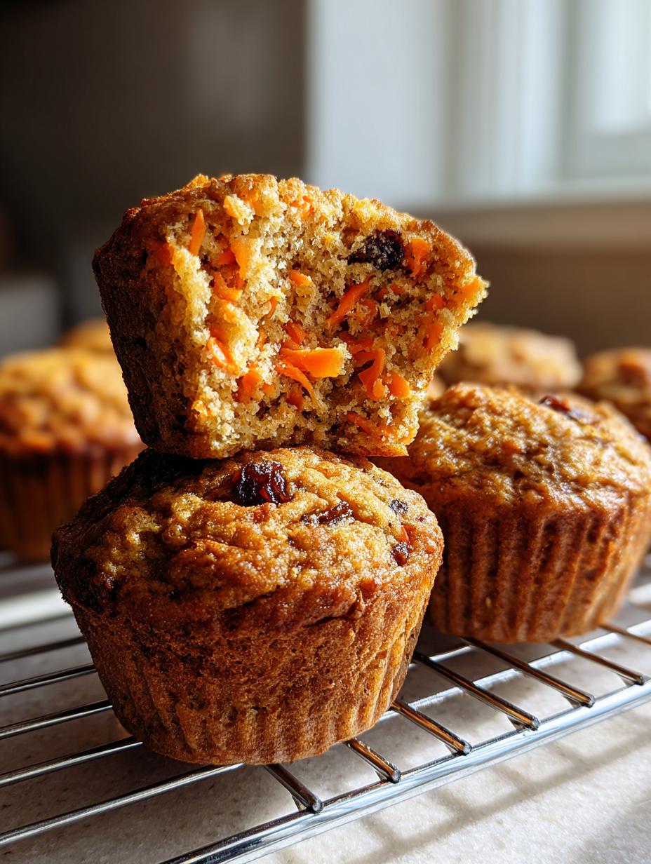 Carrot Apple Muffins with Raisins - detail 2