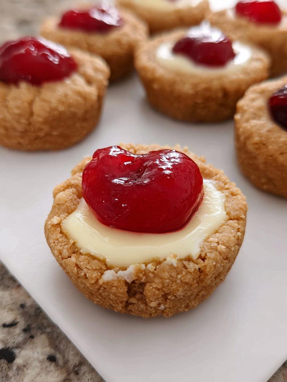 Cherry Cheesecake Cookies with Graham Crust - detail 2