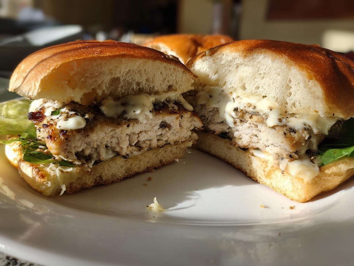 Chicken Caesar Burger Juicy and Flavorful