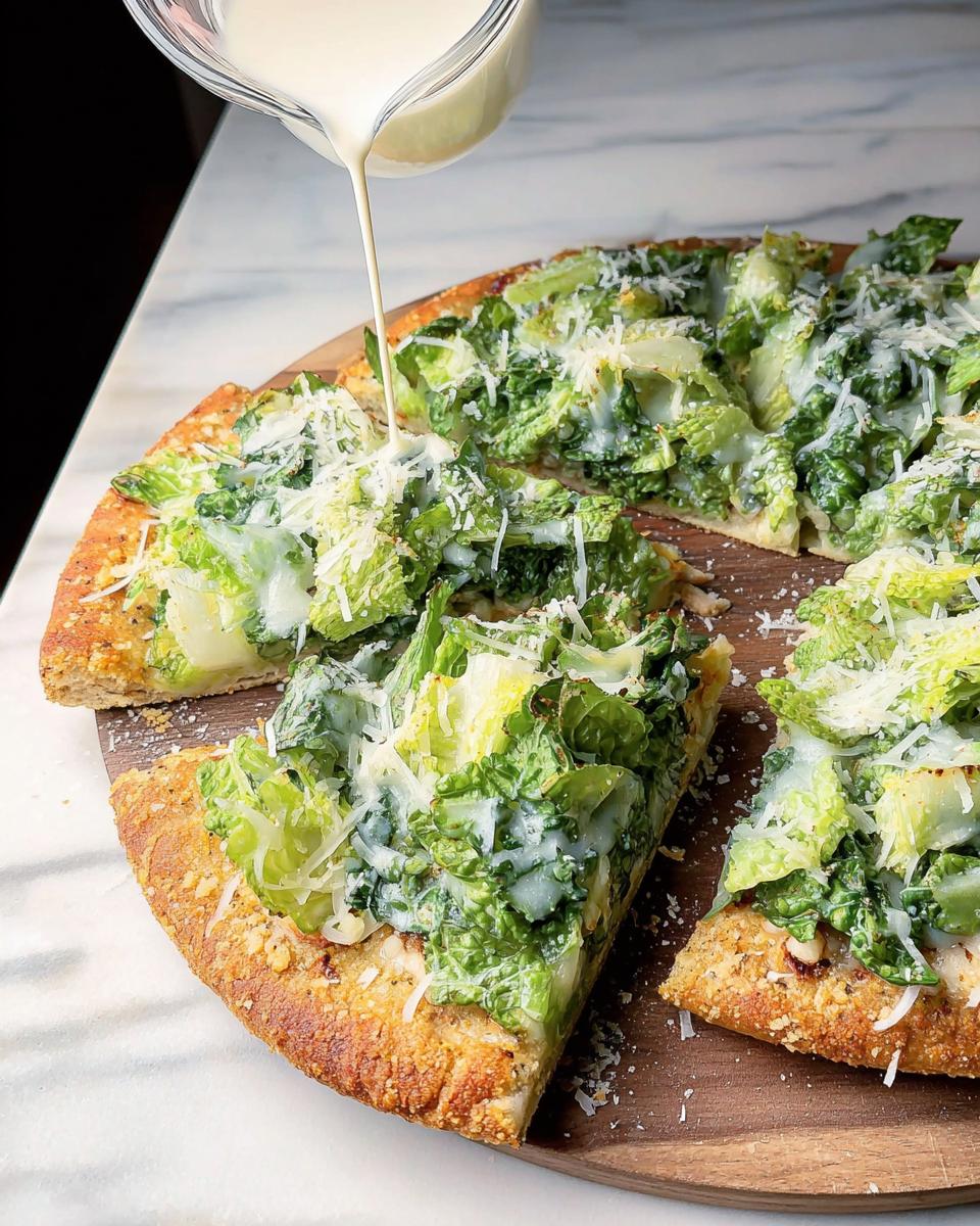 Amazing 1 Chicken Crust Caesar Salad Pizza Trick 4 Chicken Crust Caesar Salad Pizza - detail 1