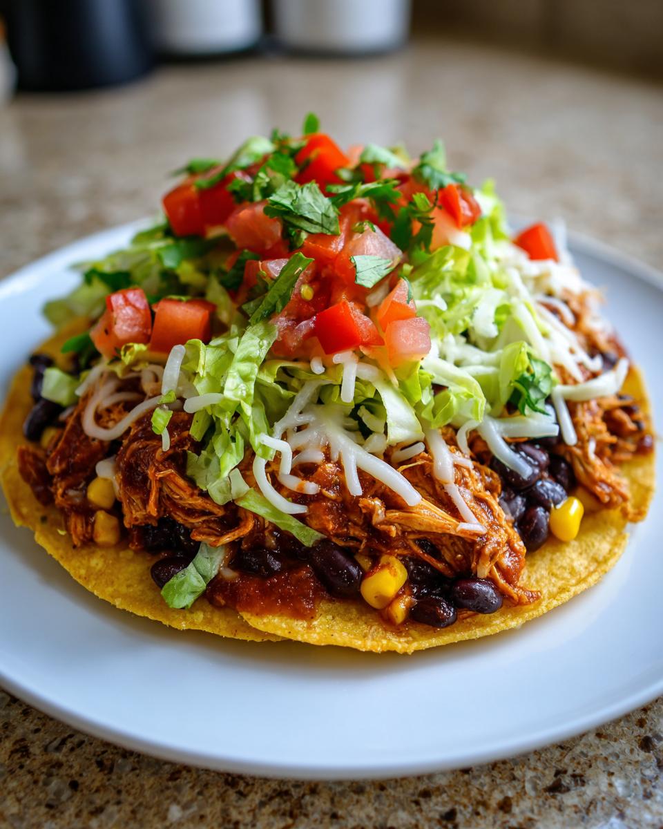 Fast 30 Minute Chicken Tostadas with Black Beans 4 Chicken Tostadas with Black Beans and Corn - detail 1